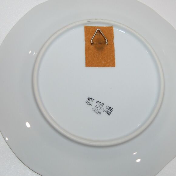 VINTAGE FLORIDA SOUVENIR KITSCHY PLATE ORANGES BLOSSOMS 7.5” GOLD EDGING - Picture 2 of 3